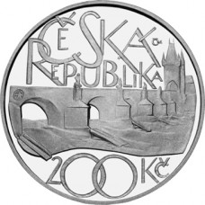 Stříbrná pamětní mince 200 Kč Karlův most